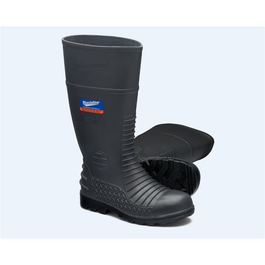 Blundstone Steel Toe Gumboots-Waterproof; Metarsal Guard; Puncture Resistant Midsole; Grey; AU size 12; US size 13
