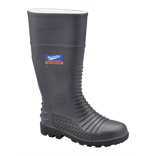 Blundstone Steel Toe Gumboots-Waterproof; Metarsal Guard; Puncture Resistant Midsole; Grey; AU size 13; US size 14