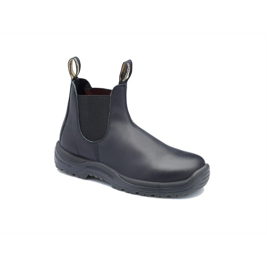 Steel Toe Slip-On Elastic Side Boots w/ Kick Guard; Black; AU 9; US 10