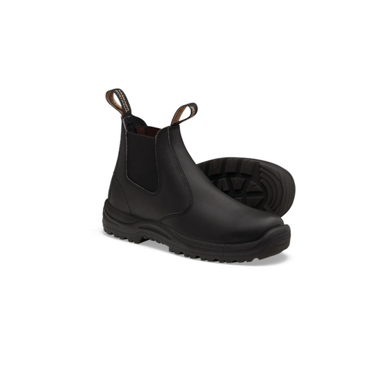 Blundstone Soft Toe Elastic Side Slip-on Boot; Water Resistant; Kick Guard; Black; AU size 10; US size 11