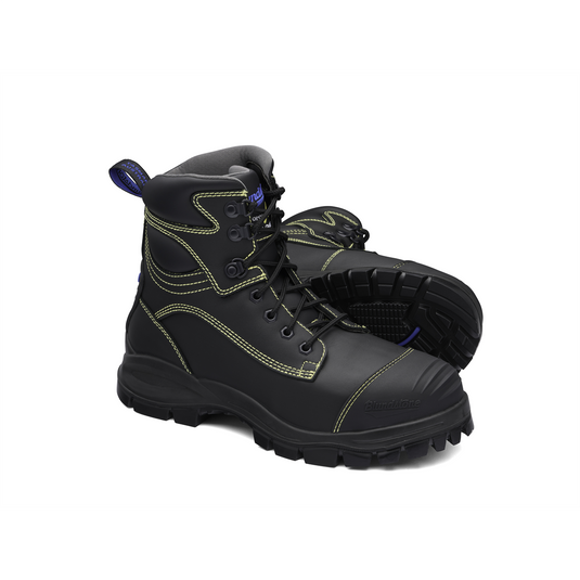 Blundstone Steel Toe Lace Up; Water Resistant; Bump Cap; Metarsal Guard; Puncture Resistant; Black; AU size 12; US size 13