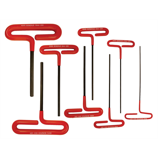 Bondhus Corp. 6"" Cushion Grip Loop T-Handle Hex Wrenches; 8 piec