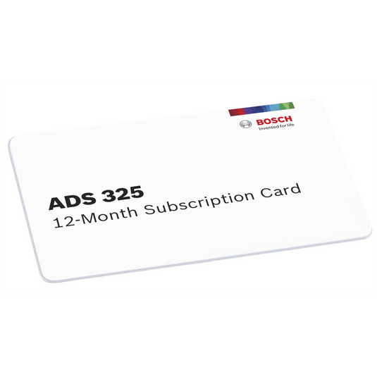 Bosch ADS 325 12-Month Software Subscription