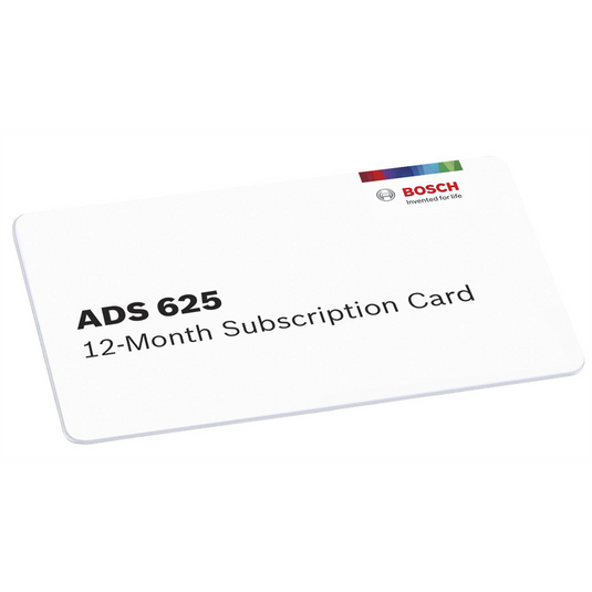 Bosch ADS 625 12-Month Software Subscription
