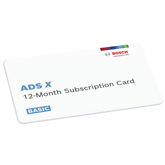 Bosch ADS 525X/625X 12 Month Subscription - Basic Plan