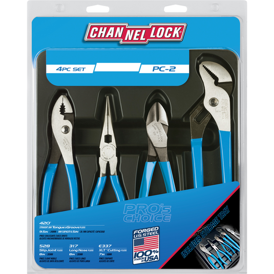 Channellock 4PC Pro's Choice Plier Set