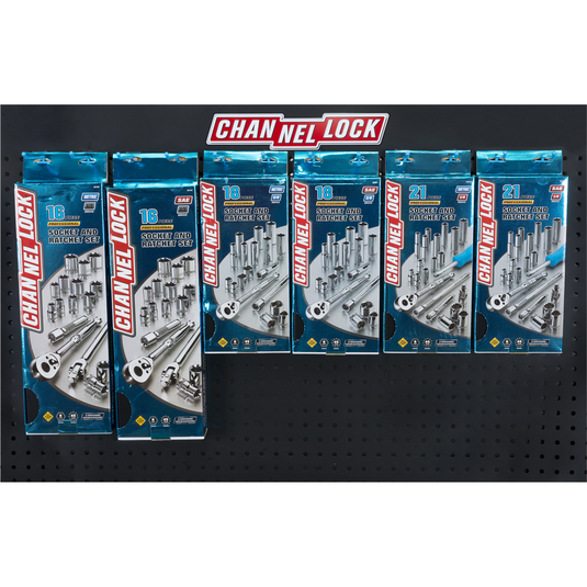 Channellock CHANNELLOCK Socket Set Assort; 21 Pc. 1/4