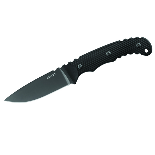 COAST Products Coast F402 Fixed Full Tang 9CR18MOV Blade Knife - Black