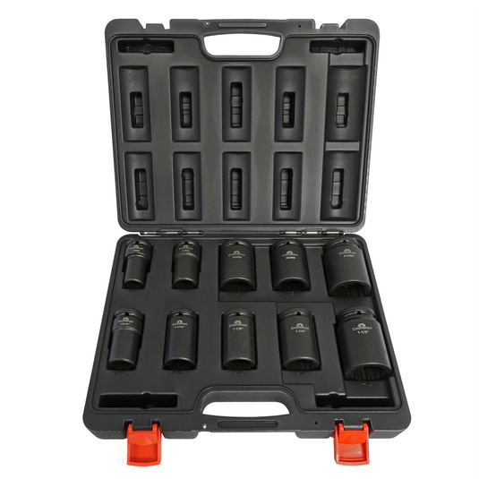 Counteract Commercial Deep Impact Socket - 3/4"" Drive - 10pc Set - 13/16""; 1-1/16""; 1-1/8""; 1-1/4""; 1-1/2""; 17mm; 21mm; 33mm; 35mm; 41mm