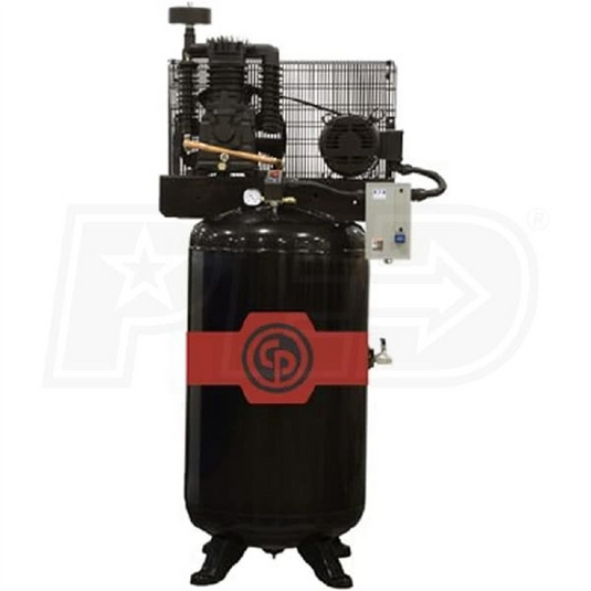 Chicago Pneumatic 5 HP 3 Phase 80 Gal Vertical Tank