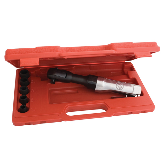 Chicago Pneumatic RATCHET AIR 3/8 W/ CASE; 5 SOC; LIGH