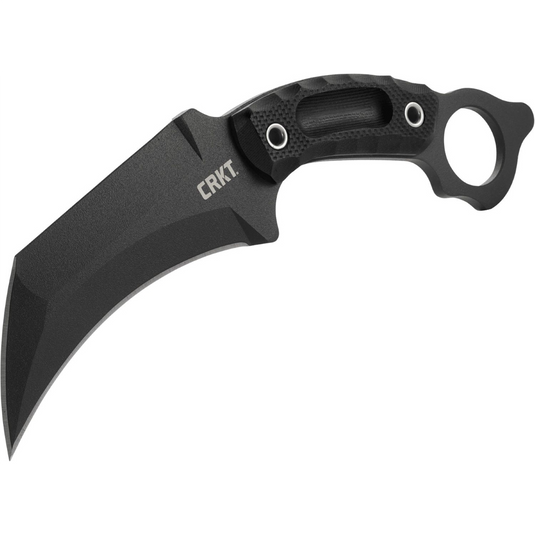 CRKT (Columbia River Knife) Du Hoc SK-5 Powder Coat Plain Blade Fixed Blade Knife with Sheath G10 Handle - Black