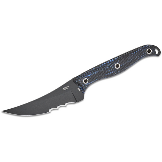 CRKT (Columbia River Knife) Clever Girl SK-5 Powder Coat Veff Serrations Fixed Blade Knife with Sheath G10 Handle - Blue/Black