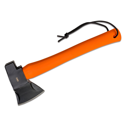CRKT (Columbia River Knife) Chogan Hatchet 1055 Carbon Steel Manganese Phosphate Coating Plain Blade Hatchet Glass-Reinforced Nylon Handle - Orange