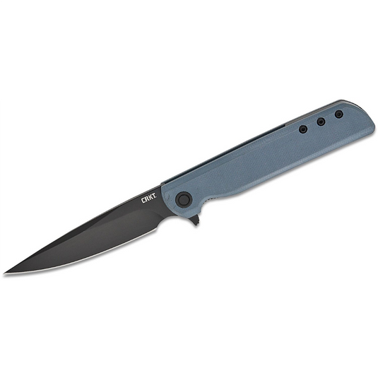 CRKT (Columbia River Knife) LCK + 14C28N Oxide Plain Blade Folding Knife with Liner Lock G10 Handle - Black/Gray