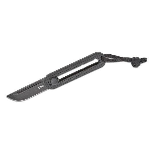 CRKT (Columbia River Knife) KatanaX D2 Stonewash Plain Blade Manual OTF Grivory Handle - Black