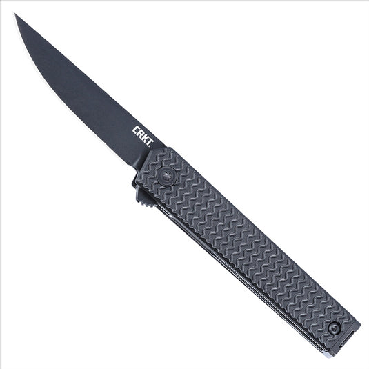 CRKT (Columbia River Knife) CEO Everyday Carry Folding Knife: Drop Point with D2 Steel Blade; Aluminum Handle; Liner Lock