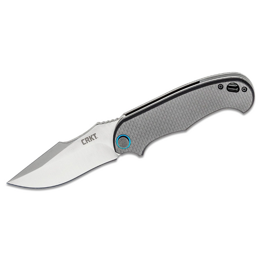 CRKT (Columbia River Knife) P.S.D. (Particle. Separation. Device.) 1.4116 Satin Plain Blade Assisted Folding Knife with Liner Lock Carbon Fiber w/G10 Base Handle - Black