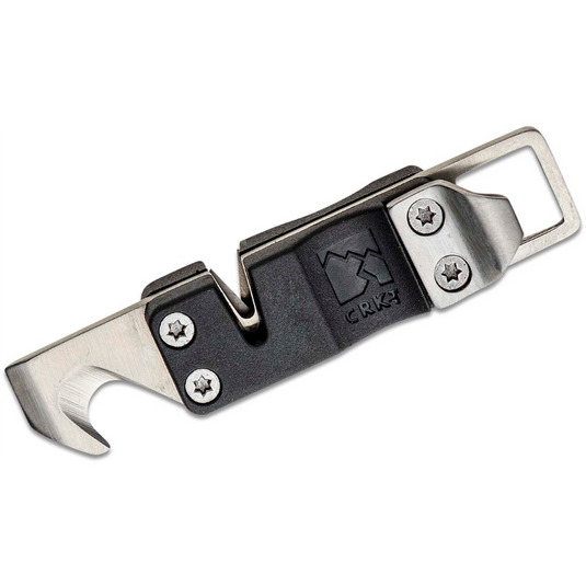 CRKT (Columbia River Knife) CRKT Micro Tool & Keychain Sharpener 2Cr13   Blade Multi-Tool Glass-Reinforced Nylon Handle - Black/Silver