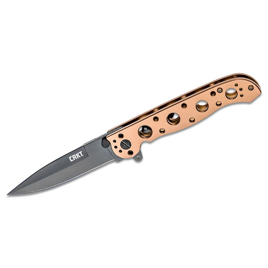 CRKT (Columbia River Knife) M16-03BK 12C27 Oxide Plain Blade Folding Knife with Frame Lock Stainless Steel Handle - Black/Tan