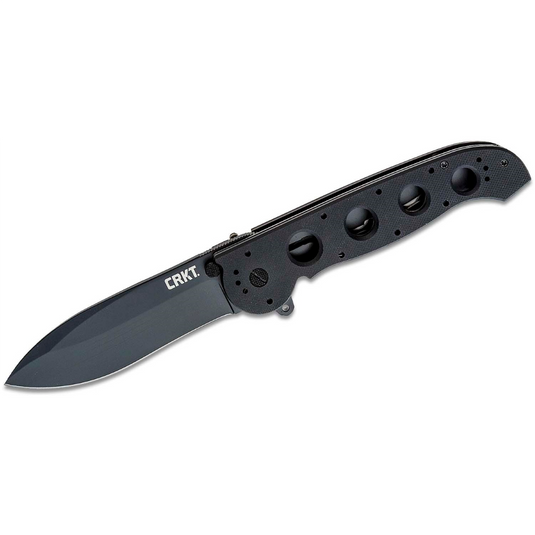 CRKT (Columbia River Knife) M21-04G 1.4116 Corrosion Resistant Coating Plain Blade Folding Knife with Liner Lock G10 Handle - Black