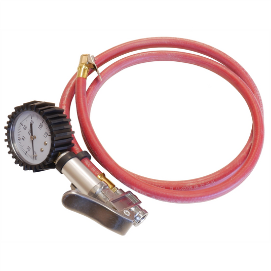 Master Air Gauge with 5 ft. Hose; 0-120 PSI