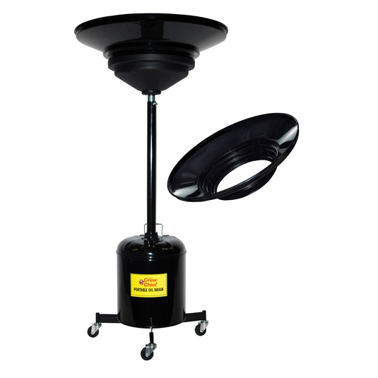 5-Gal Oil Drain w/ Caster Base & Drain Pan Adapter