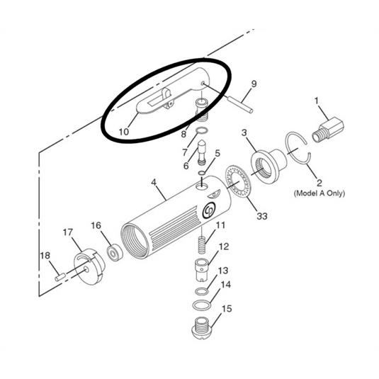 Bimecc USA Chicago Pneumatic Lever-Throttle (Replacement Part