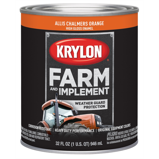Krylon FARM PAINTS; ALLIS CHALMERS ORANGE; 32 OZ. QUART;