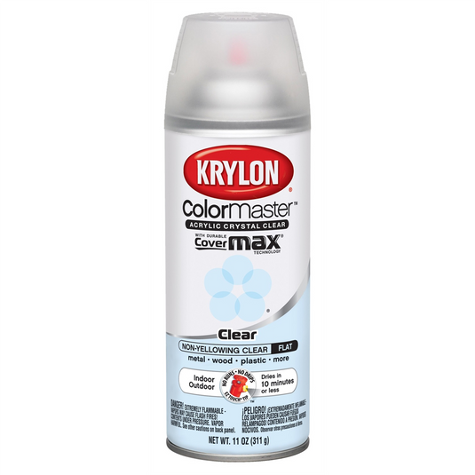 Krylon Int Ext Clear Top Coat Clear Acrylic Flat 11 oz