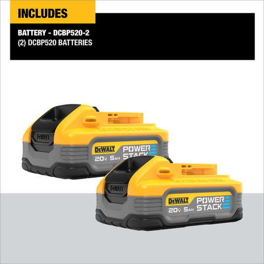 DeWalt POWERSTACK 5AH BATTERY 2 - PACK