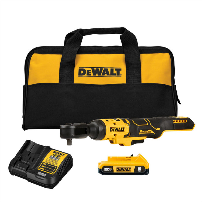 DeWalt 20V MAX ATOMIC Brushless Lithium-Ion 3/8 in. Cordless Ratchet Kit