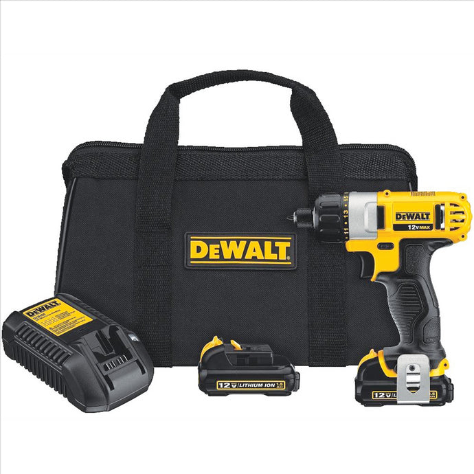 DeWalt 12V Max Li-Ion 1/4 IN Screwdriver Kit