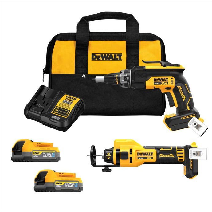 DeWalt 20V MAX BL SCREWGUN & CUTOUT KIT (1.7AH)