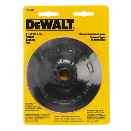 DeWalt PAD BACKING STIKIT 4-1/2