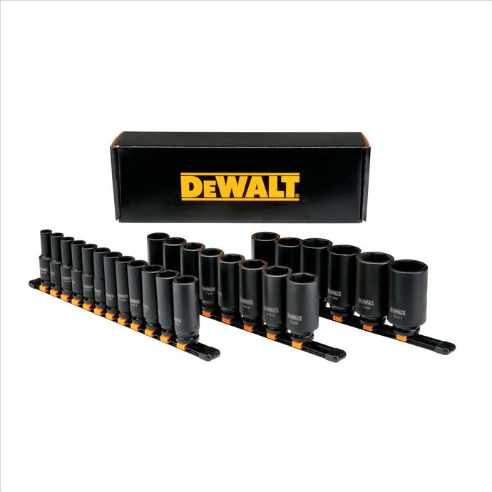 DeWalt  Deep Impact Socket Set; 26-Piece; 1/2