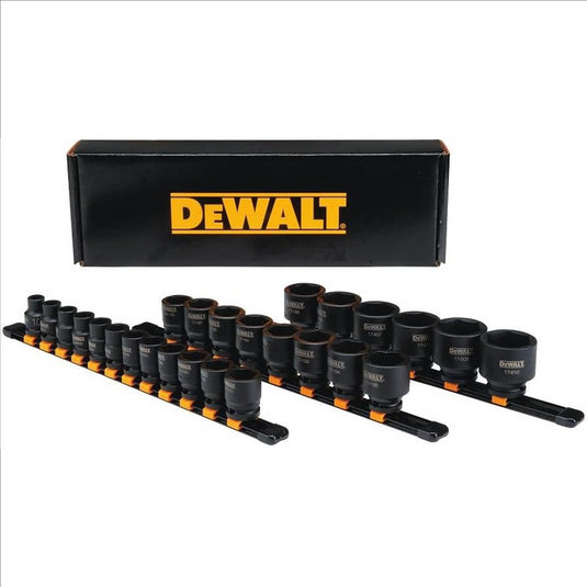 DeWalt  26 Piece 1/2 in Drive Metric Impact Socket Set 6 PT