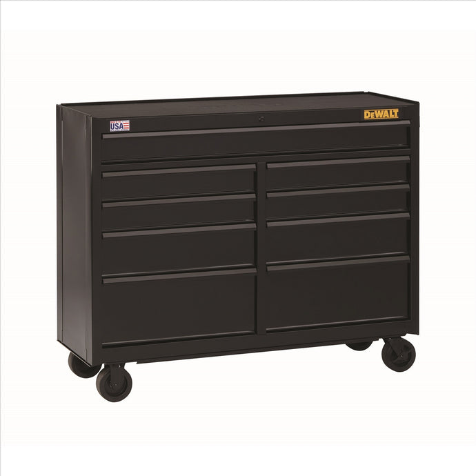 DeWalt 9-Drawer Rolling Cabinet; 52 in.; Black