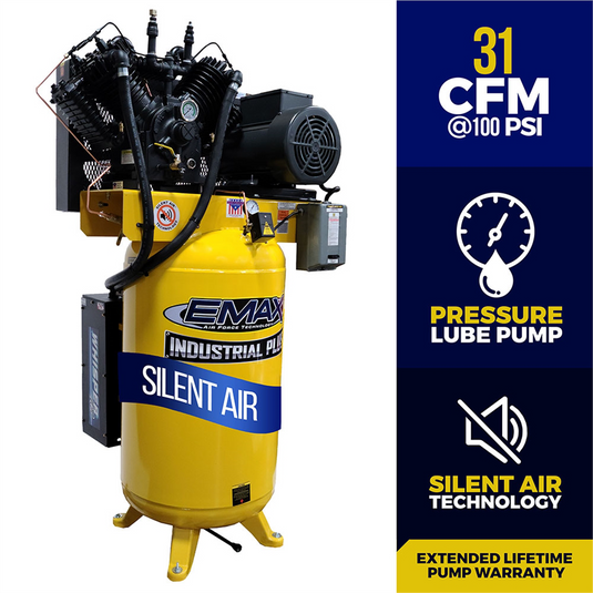 Emax Compressor Compressor 7.5 HP 2 Stg 1 Ph Vert 80 Gal