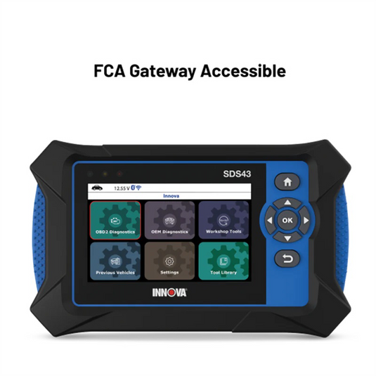 Innova  SDS43 Diagnostic Tablet: OE-Level Functionality; Powerful Emissions Diagnosis; Free Detailed Repair Tips & Reports