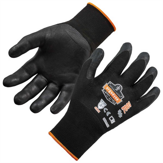 Ergodyne 7001 XL Black Abrasion Resis Nitrile-Coated Gloves DSX