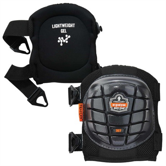 Ergodyne 357 Black Short Cap Lightweight Gel Knee Pads