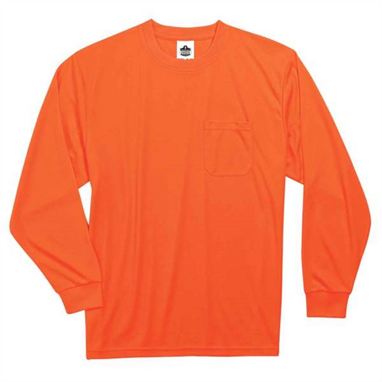 Ergodyne 8091 L Orange Non-Cert Long Sleeve T-Shirt