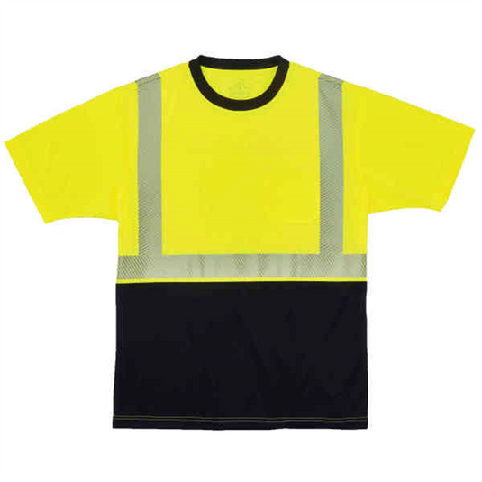 Ergodyne 8280BK 3XL Lime Type R Class 2 Black T-Shirt
