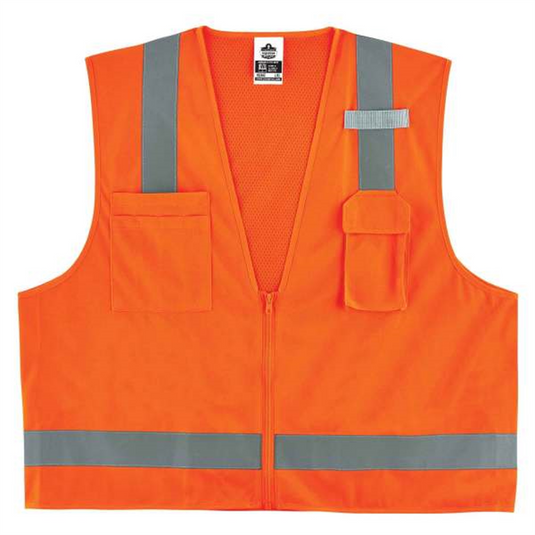 Ergodyne 8249Z S/M Orange Type R Class 2 Surveyors Vest
