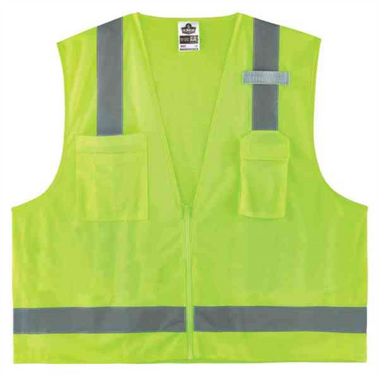 Ergodyne 8249Z 4XL/5XL Lime Type R Class 2 Surveyors Vest