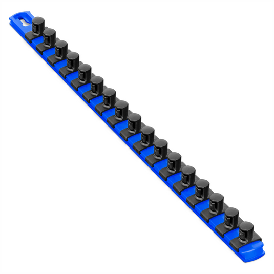 Ernst Mfg. 18&rdquo; Socket Organizer and 17 Twist Lock Clips - Blue - 1/2&rdquo;
