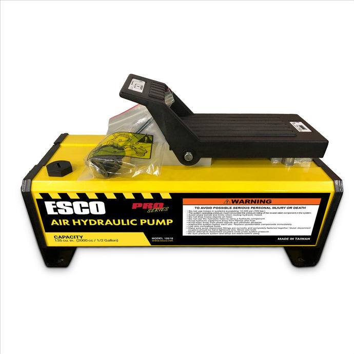 ESCO Pro Series 10;000 Psi Air Hydraulic Aluminum Pump; 1/2 Gallon; 135 Cu In; 2000 cc Capacity