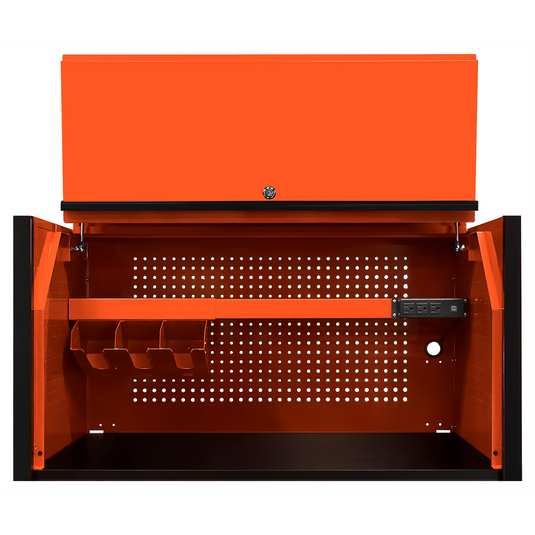 Extreme Tools DX Series 41in W X 25in D Extreme Power Workstation Hutch Orange with Black Handle