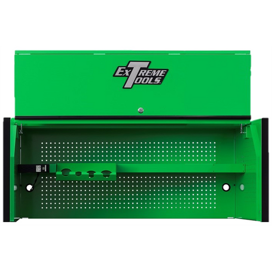 Extreme Tools DX Series 55in W x 25in D Extreme Power Workstation Hutch Green with Black Handle and Trim